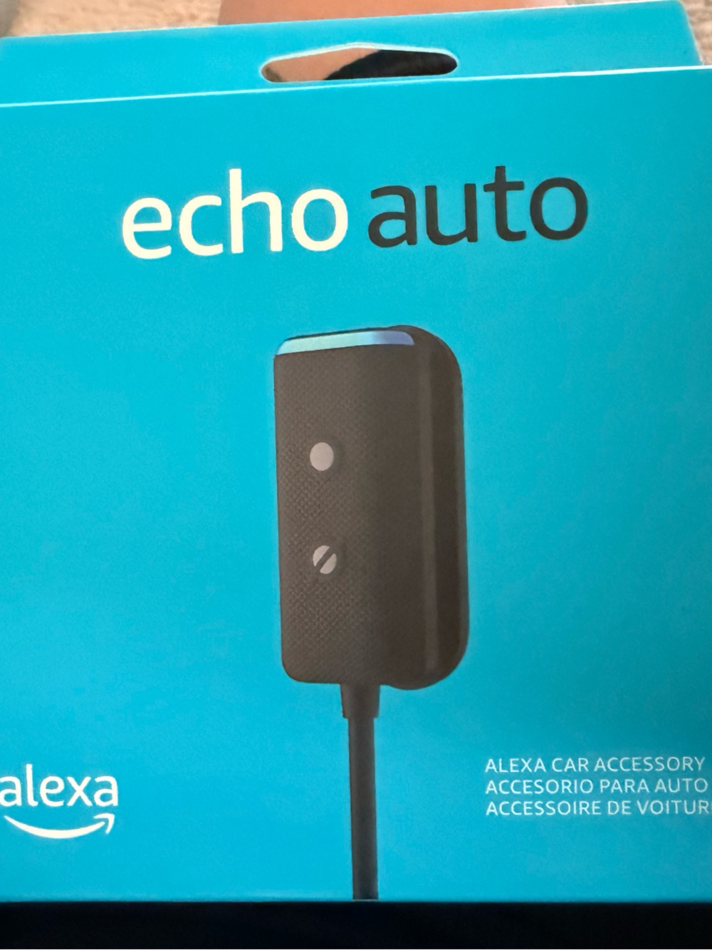 Amazon Echo Auto in Blue and Black - Car Alexa Adapter